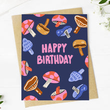Load image into Gallery viewer, "Happy Birthday" Mushroom Card