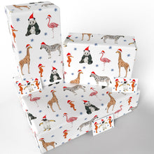 Load image into Gallery viewer, Christmas Party Animals Wrapping Paper