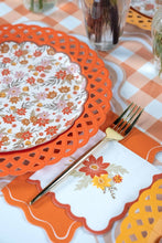 Load image into Gallery viewer, Orange Basketweave Dinner Plates