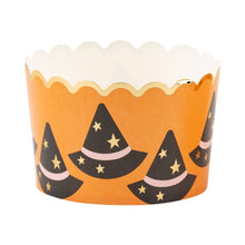 Load image into Gallery viewer, JUMBO Foil Witch Hats and Stars 8 oz Baking Cups (40 ct - 8oz)