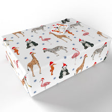 Load image into Gallery viewer, Christmas Party Animals Wrapping Paper