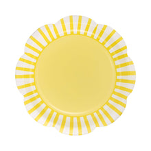 Load image into Gallery viewer, Yellow Striped Scallops 9" Plate
