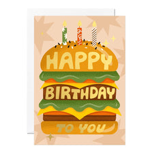 Load image into Gallery viewer, Burger Birthday | Greeting Card | Birthday Card For Men