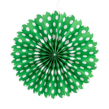 Load image into Gallery viewer, Green and White Party Fan Set