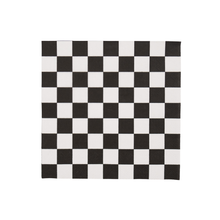 Load image into Gallery viewer, BLACK AND WHITE SIGNATURE CHECKER LARGE NAPKINS