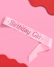 Load image into Gallery viewer, Pink Birthday Girl Sash