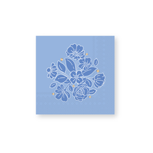 Load image into Gallery viewer, BELLE BLUE ELEGANT FLORAL COCKTAIL NAPKINS