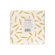 Load image into Gallery viewer, Pencil Pattern Scallop Cocktail Napkin