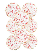 Load image into Gallery viewer, Tiny Red Hearts Paper Plate