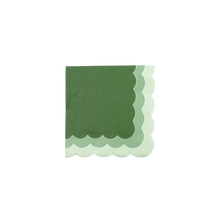 Load image into Gallery viewer, SPR23-CN2- Green Ombre Scallop Beverage Napkins