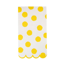 Load image into Gallery viewer, Yellow Polka Dot Dinner Napkin