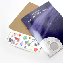 Load image into Gallery viewer, Sticker Scene Card - Outer Space Birthday