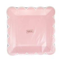 Load image into Gallery viewer, Pink Scalloped 9" Square Plates