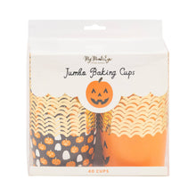 Load image into Gallery viewer, PLJC2144 - JUMBO Foiled Scattered Pumpkins 8 oz Baking Cups