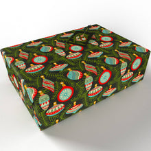 Load image into Gallery viewer, Christmas Baubles Black Wrapping Paper