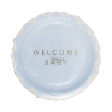 Load image into Gallery viewer, Welcome Baby Blue Plate