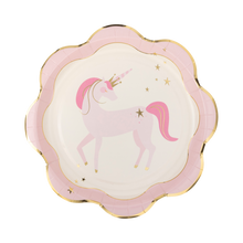 Load image into Gallery viewer, Pink Unicorn Ruffle Edge Plate