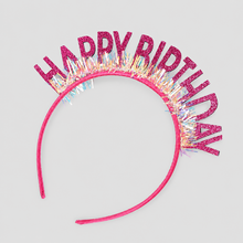 Load image into Gallery viewer, Glitter Happy Headband: Hot Pink / One Size