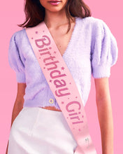 Load image into Gallery viewer, Pink Birthday Girl Sash
