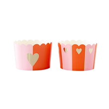 Load image into Gallery viewer, PLJC1518 - JUMBO Gold Half Heart Baking/Food Cups
