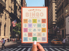 Load image into Gallery viewer, Custom City Explorer Bingo Card: Red / Yes: I would like a digital proof (+$.75/each)