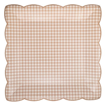 Load image into Gallery viewer, Light Brown Gingham 10" Plate