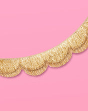 Load image into Gallery viewer, Gold Scallop Fringe Banner | Gold party garland, wedding