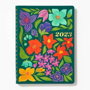 2023  Family Teal Floral Planner