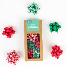 Load image into Gallery viewer, Eco Gift Bows • Artisanal Natural Cotton • Christmas Mix