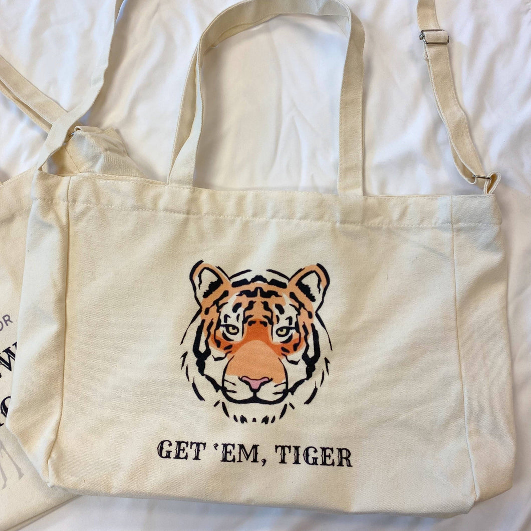 Words To Live By Tiger Canvas Tote