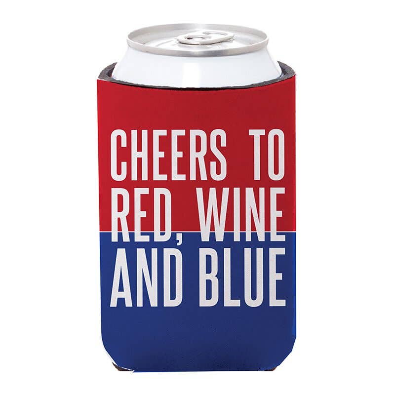 Red, Wine and Blue Koozie