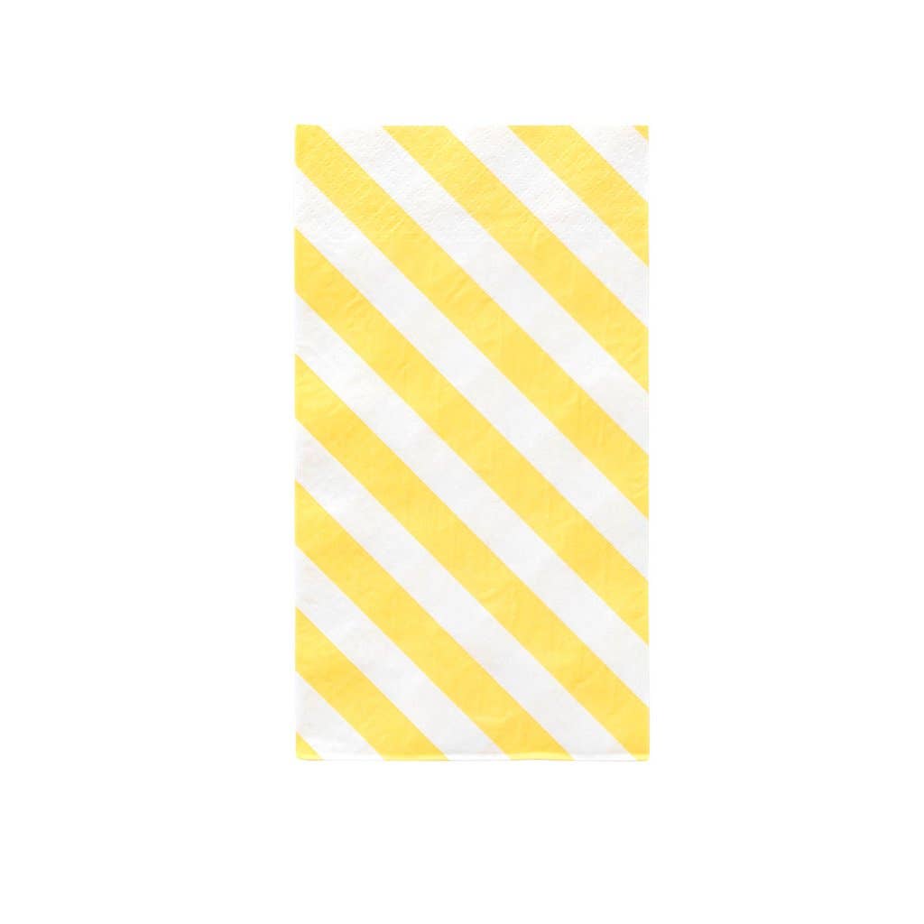 Yellow Striped Dinner Napkins