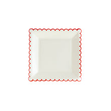 Load image into Gallery viewer, Believe White/Red Scallop 9" Plate- 8ct