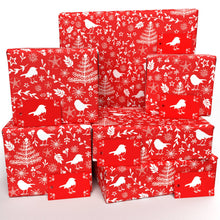 Load image into Gallery viewer, Christmas Scandi Robins Wrapping Paper