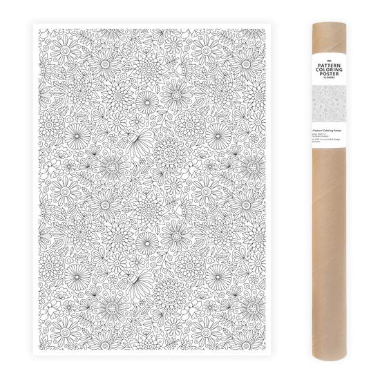 Flowers Coloring Poster