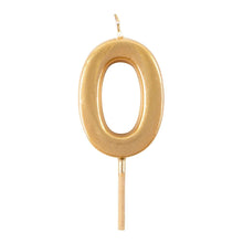 Load image into Gallery viewer, Gold Number Candles