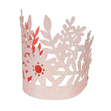 Load image into Gallery viewer, Pink Glitter Party Crowns