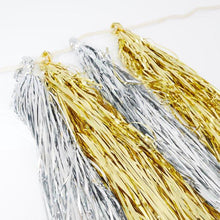 Load image into Gallery viewer, Silver and Gold Tassel Garland
