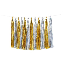 Load image into Gallery viewer, Silver and Gold Tassel Garland