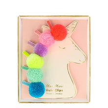 Load image into Gallery viewer, Pompom Unicorn Clips
