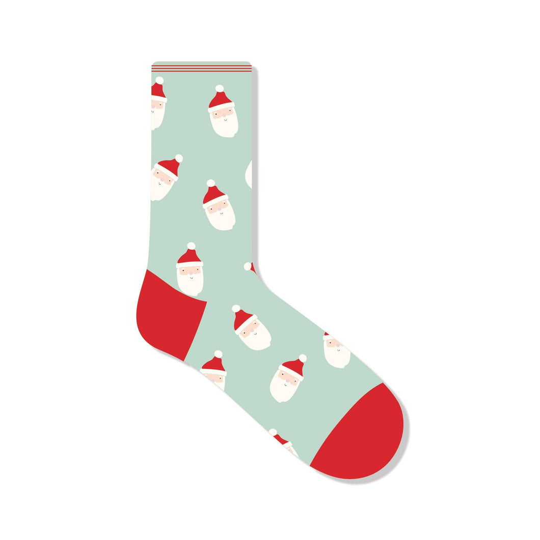 Whimsy Santa Scatter Santa Socks: Adult Large