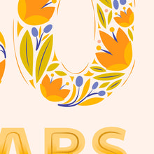 Load image into Gallery viewer, Happy 50 Years Card – Bold Floral Milestone
