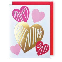 Load image into Gallery viewer, Valentine's Day Multi-Hearts Card
