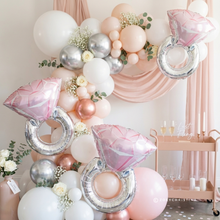 Load image into Gallery viewer, Pink Engagement Ring Foil Balloon
