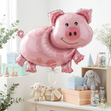 Load image into Gallery viewer, Pink Pig Foil Balloon – Farm Animal Birthday &amp; Barnyard
