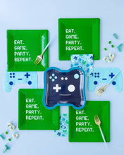 Load image into Gallery viewer, Eat Game Party Square Paper Plate
