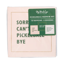 Load image into Gallery viewer, Pickleball Sayings Paper Cocktail Napkin Set
