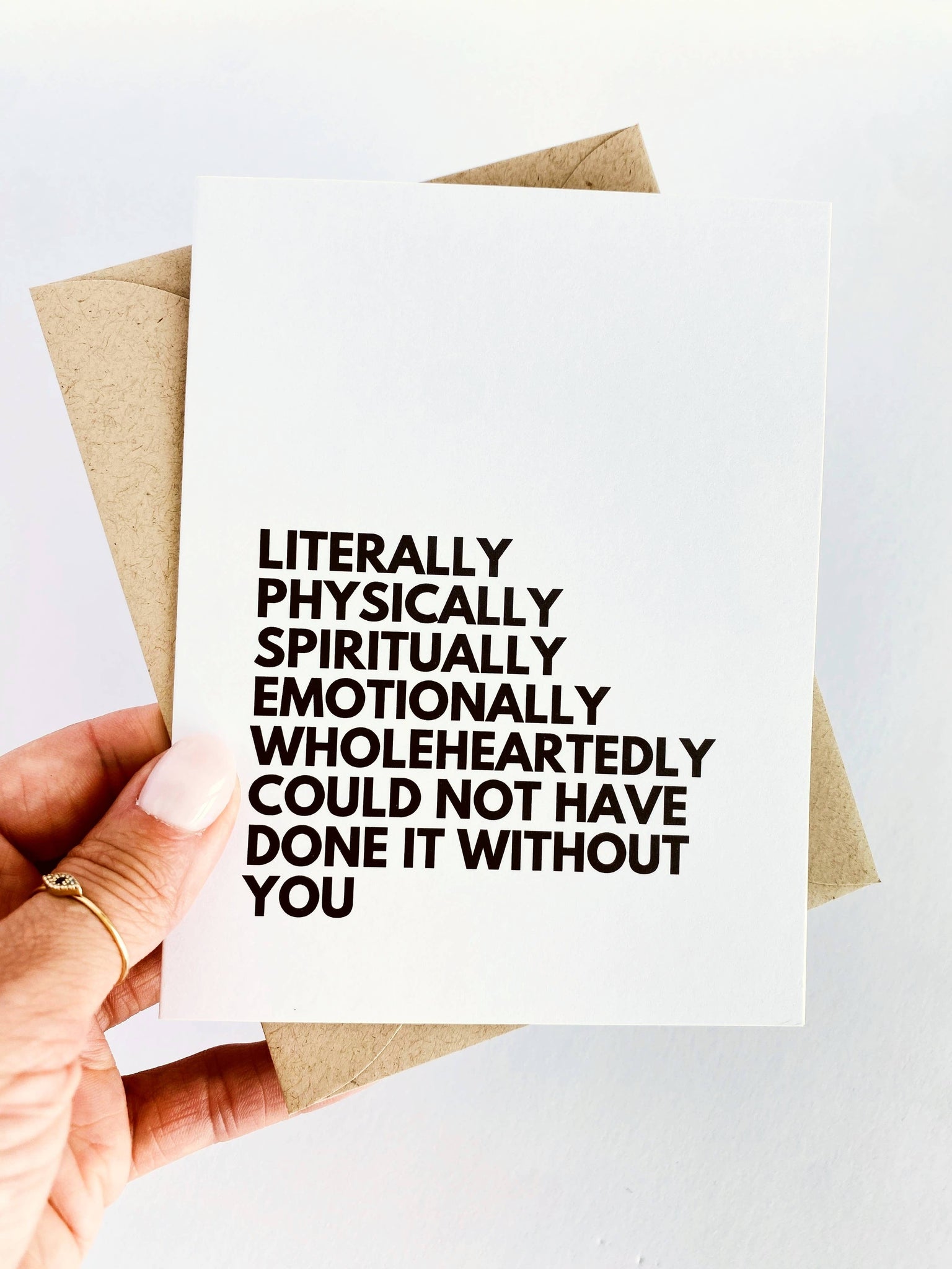 Working Without Thanks Literally Could Not Have Done it Without You Thank You Card – Party ...