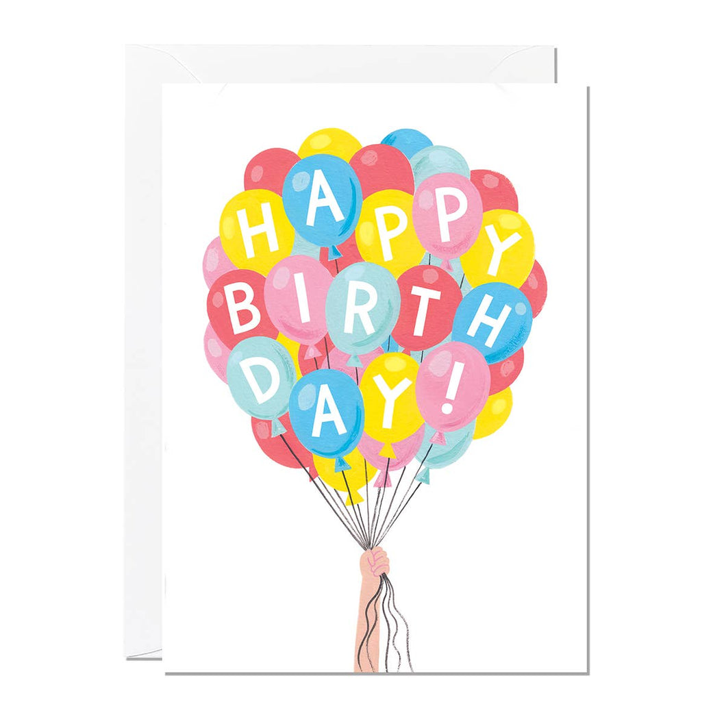 Balloon Bunch Birthday Card | Colourful | All Ages Birthday