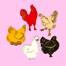 Load image into Gallery viewer, Backyard Birds - Chicken  - Set of 5 Magnets: Various
